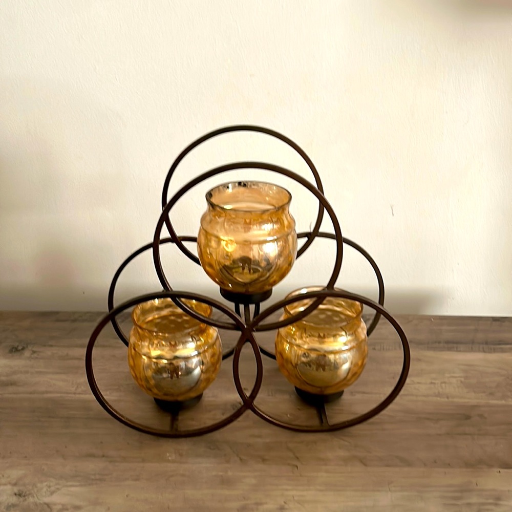 Gold Candle Holder